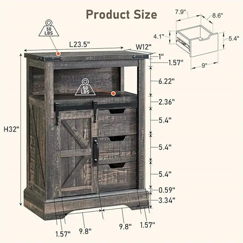 Mobiletto da bagno da terra - 12D x 23.5W x 32H