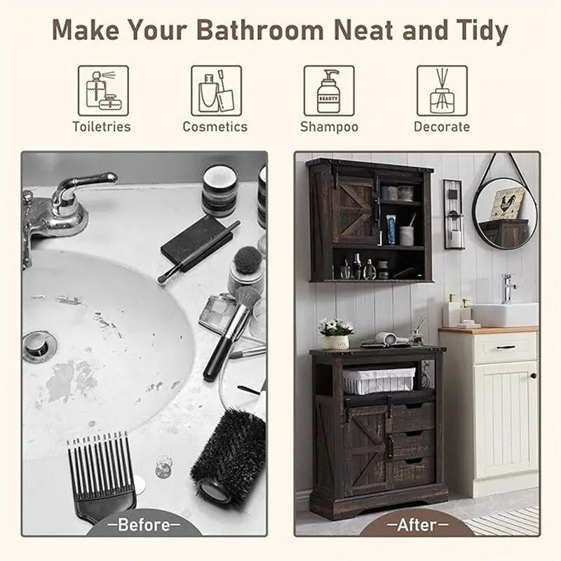 Mobiletto da bagno da terra - 12D x 23.5W x 32H